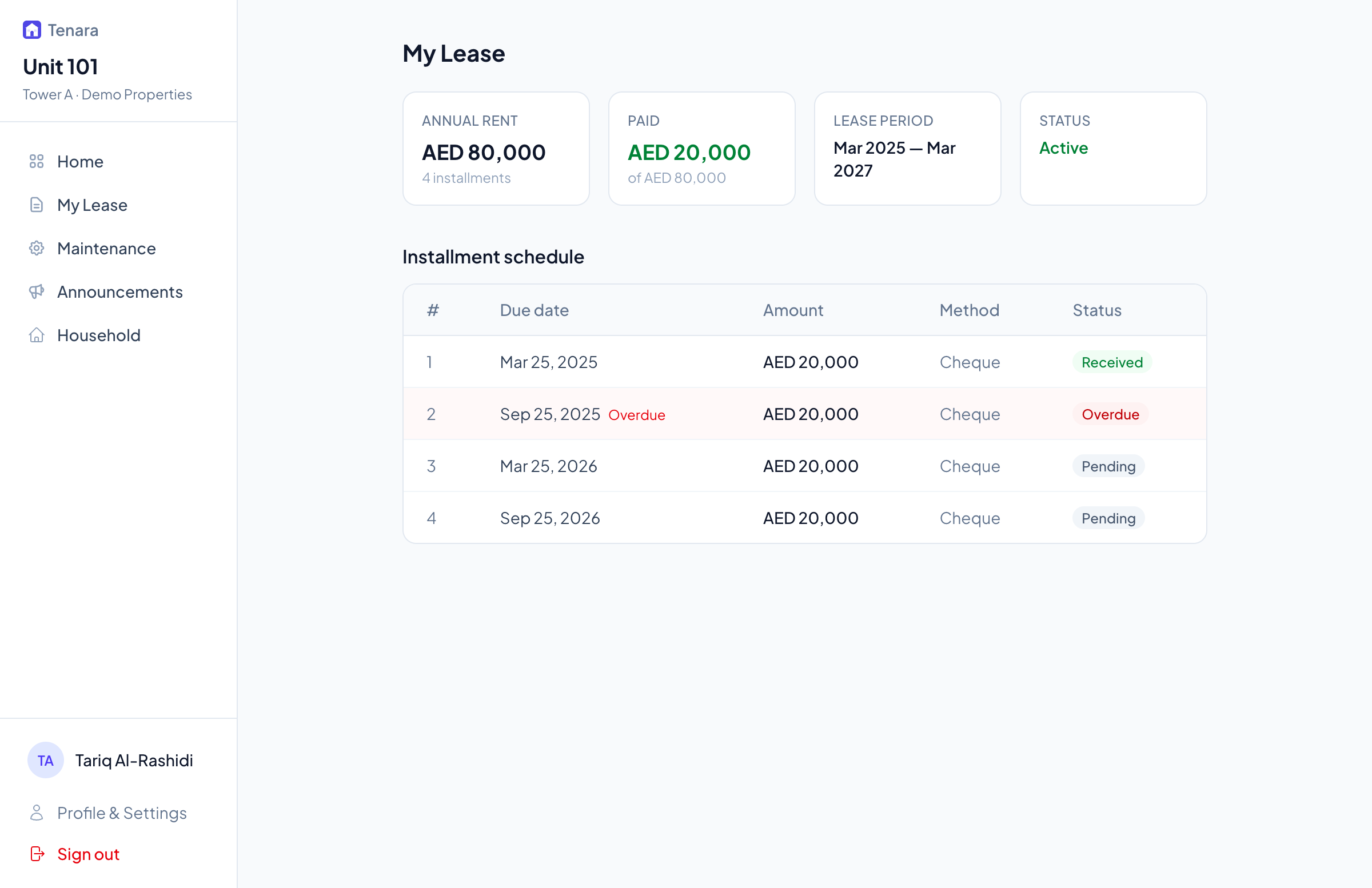 A tenant experience built for everyday use